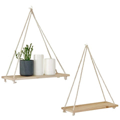 Wooden Rope Swing Shelf