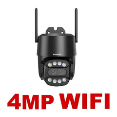 IP Camera Wifi/4G Sim Card PTZ 4MP 8MP Dual Lens 2.8mm-8mm 10X Zoom Outdoor AI Human Tracking Color Night Vision Security Camera