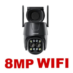 IP Camera Wifi/4G Sim Card PTZ 4MP 8MP Dual Lens 2.8mm-8mm 10X Zoom Outdoor AI Human Tracking Color Night Vision Security Camera