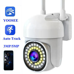 YOOSEE HD IP Camera 3MP 5MP WiFi PTZ Camera Outdoor Security Wifi Camera Motion Detection Auto Tracking Two Way Audio IP Camera