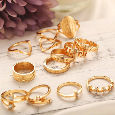 13 Piece Medallion Ring Set